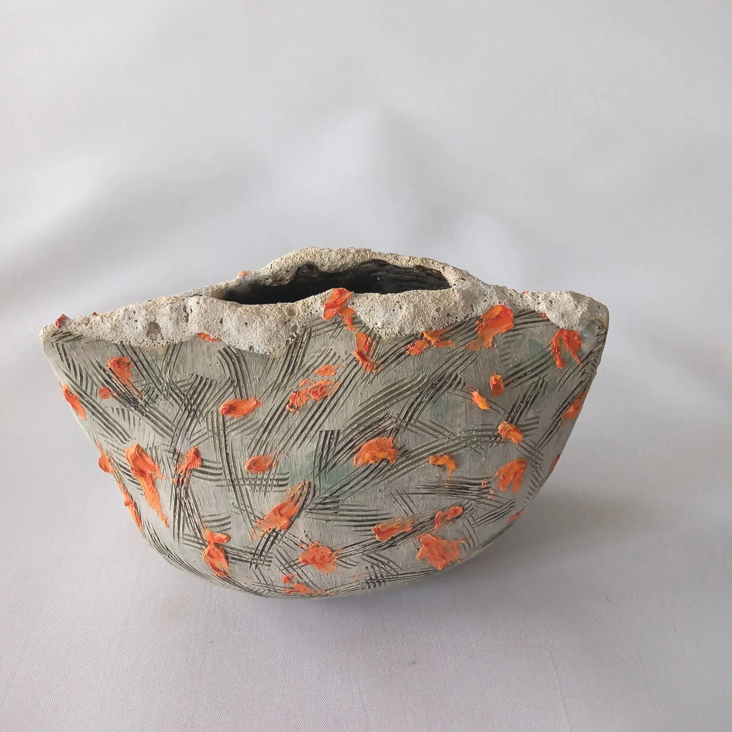 CRADLE II, 2026, 
partially glazed stoneware, 
21 x 11 x 11 cm
