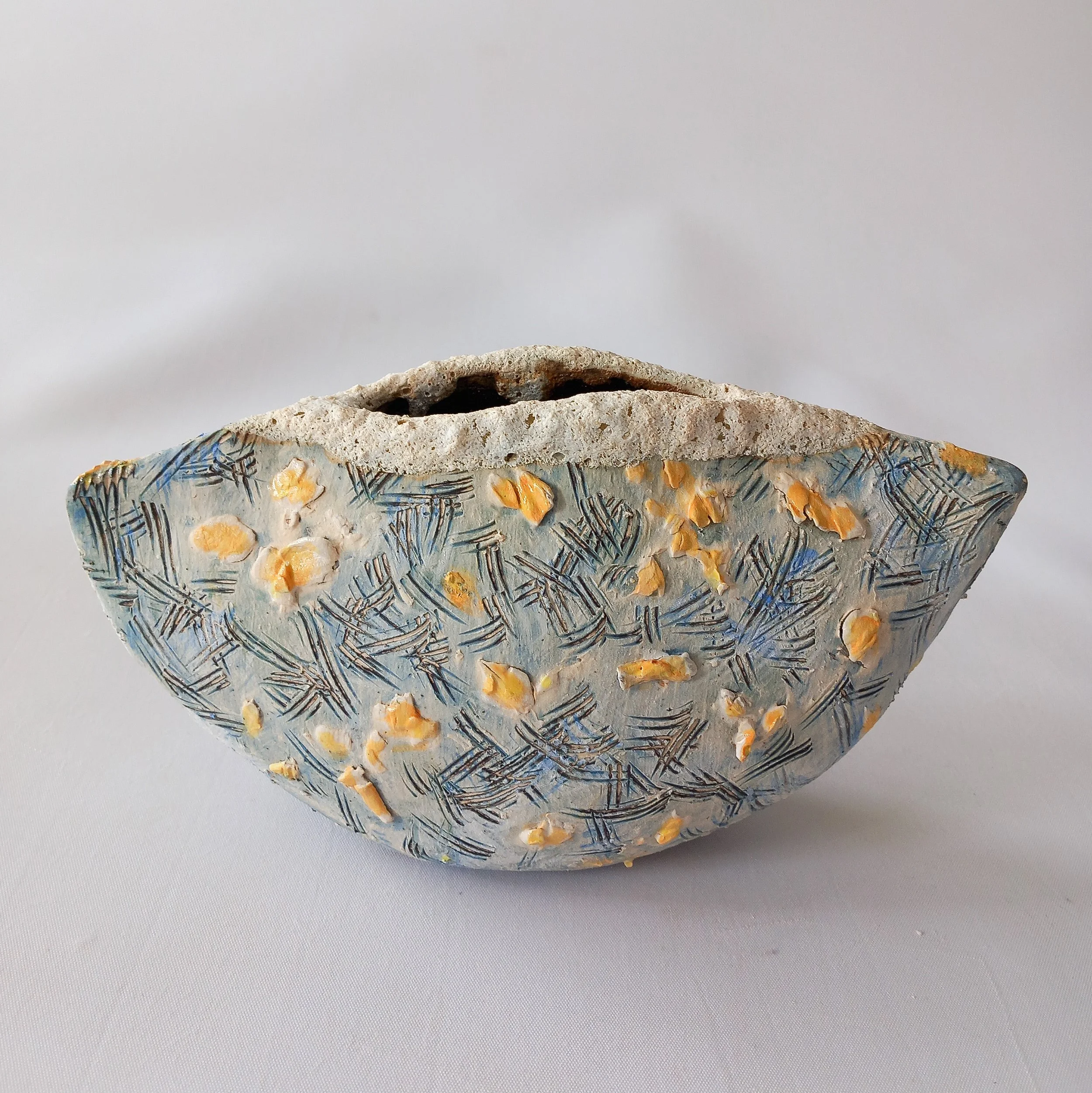CRADLE III, 2026, 
partially glazed stoneware, 22 x 12 x 9 cm