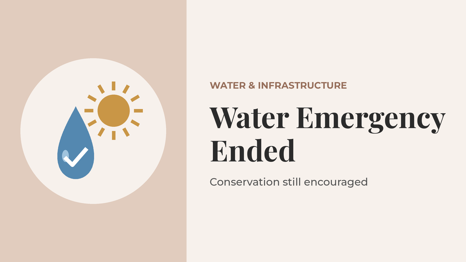 Water emergency ended