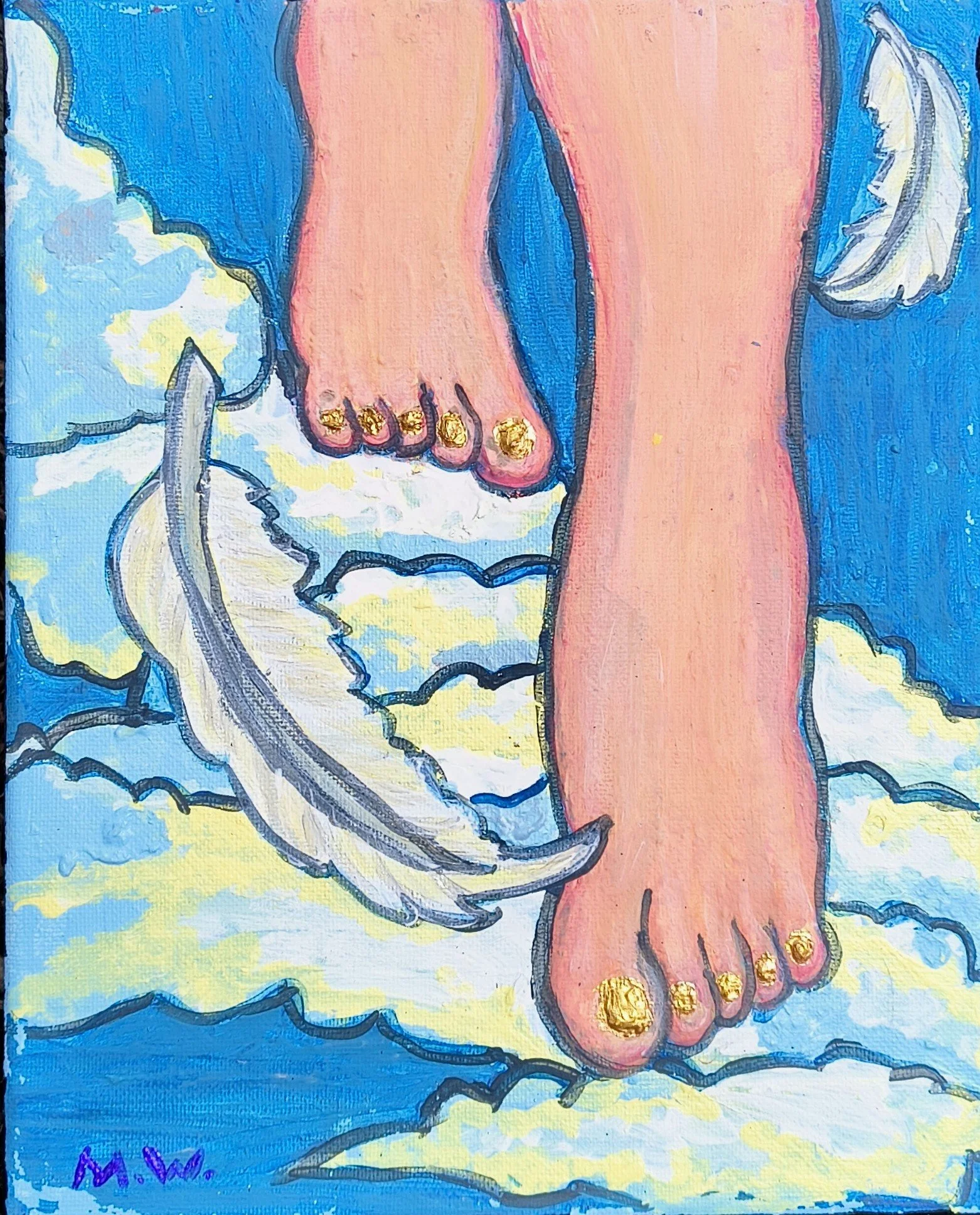 "Eden Descending Upon the Worlde" by Matthias Warlick - 8" x 10" Canvas Original