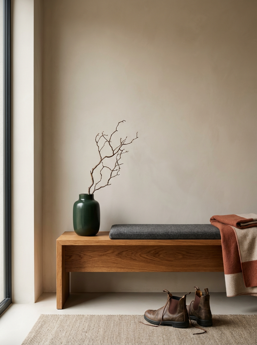 Solid Oak Bench