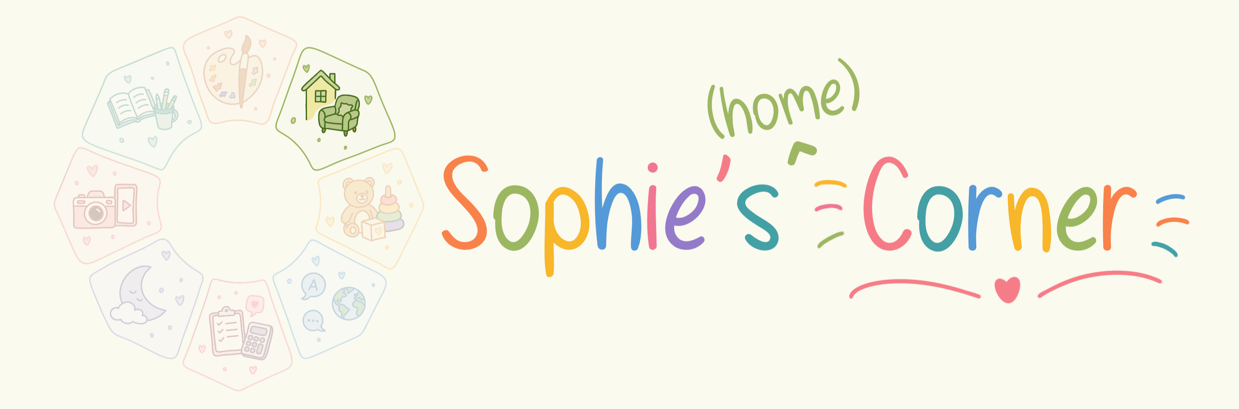 Sophie's Home Corner banner.
