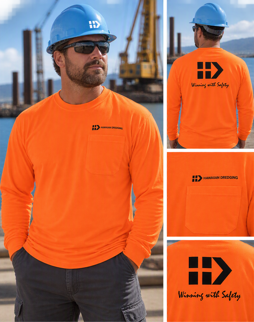 Hawaiian Dredging Long Sleeve Performance Pocket T-Shirt - $12