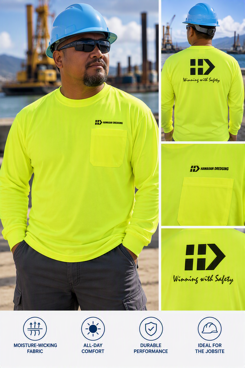 Hawaiian Dredging Long and Short Sleeve Performance Pocket T-Shirt - $12.00, Short is $10.00