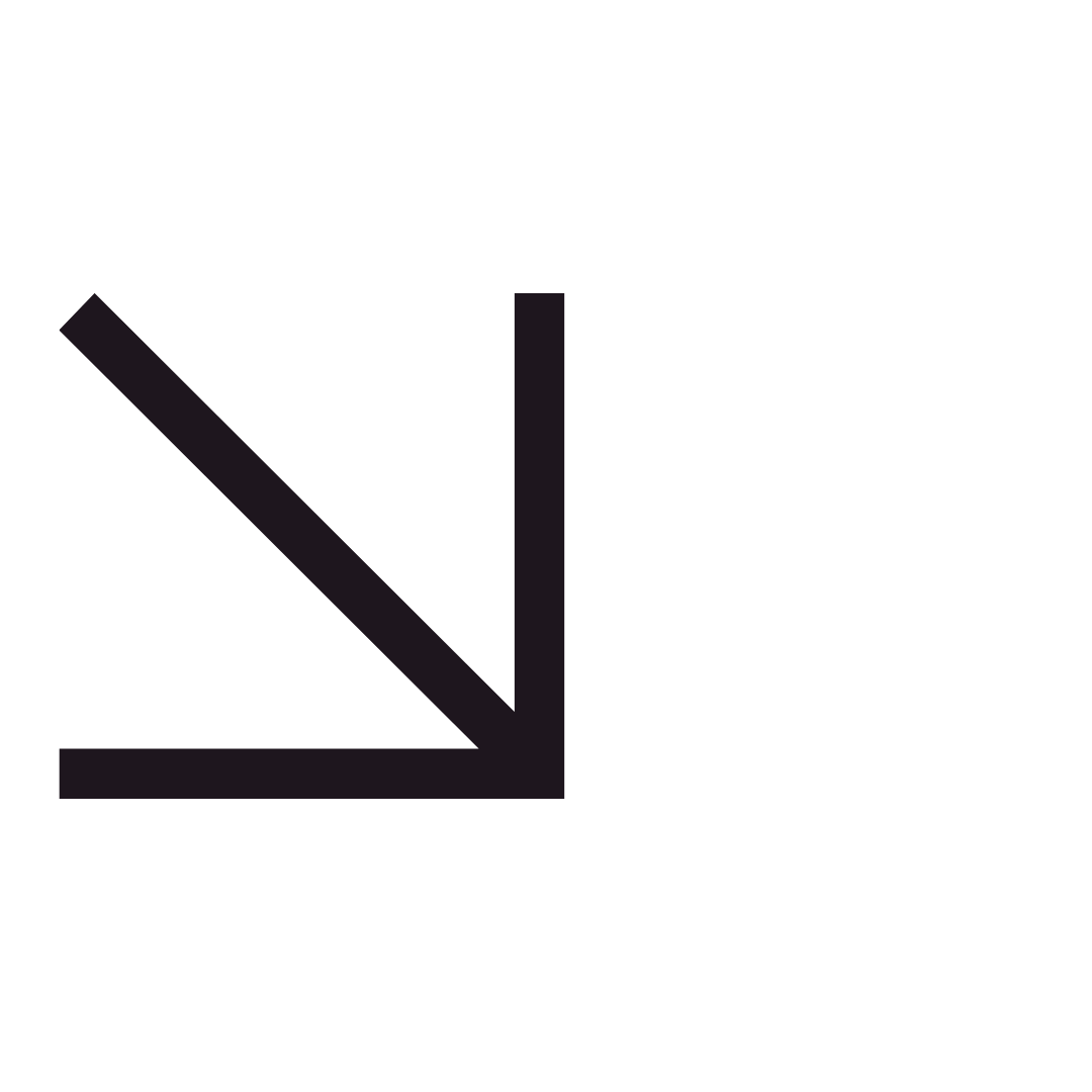 Arrow pointing down and to the left alongside a black solid block of text that reads 'Click here'.