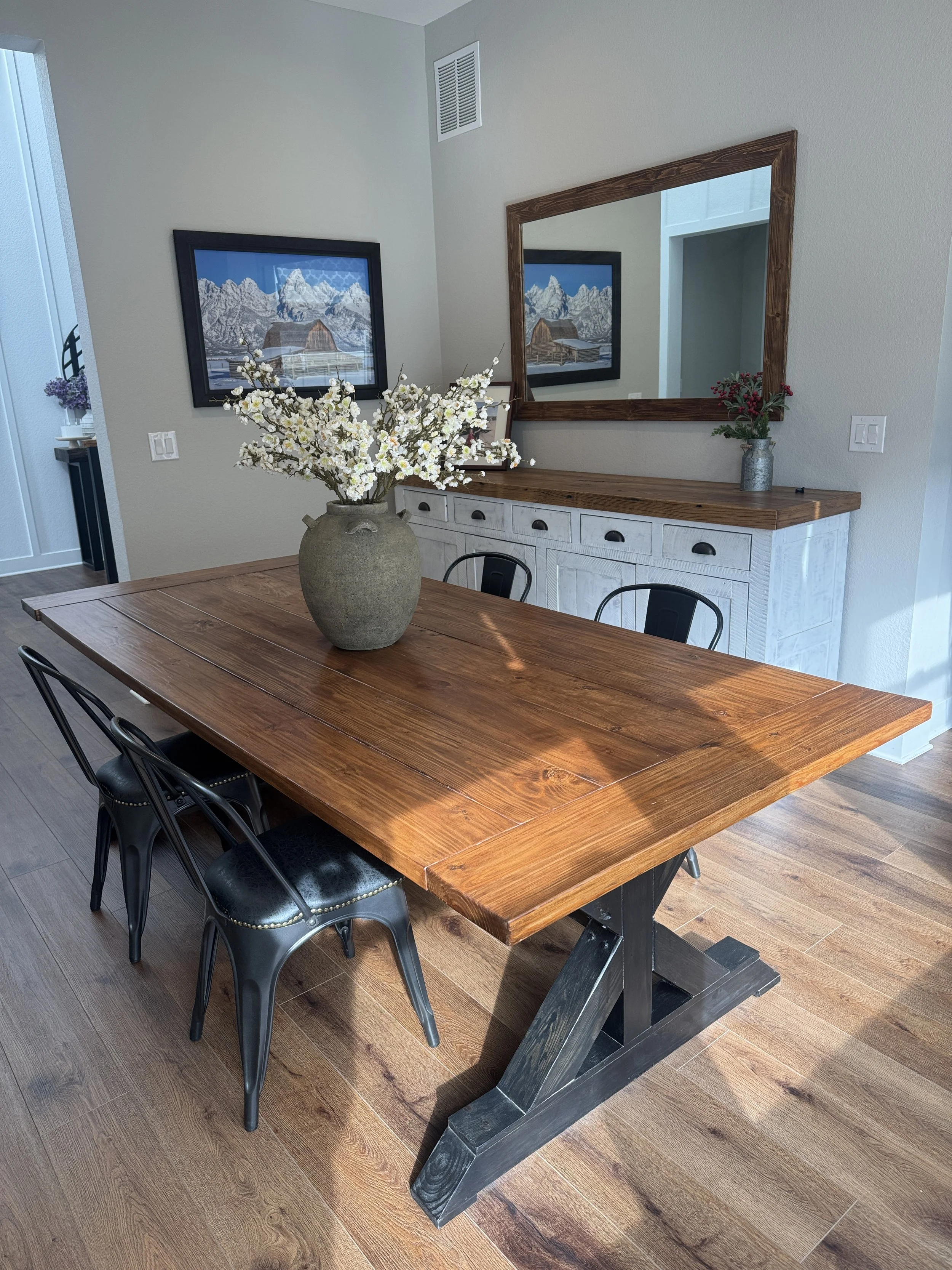 Dining Table with 4x4 Wood Legs