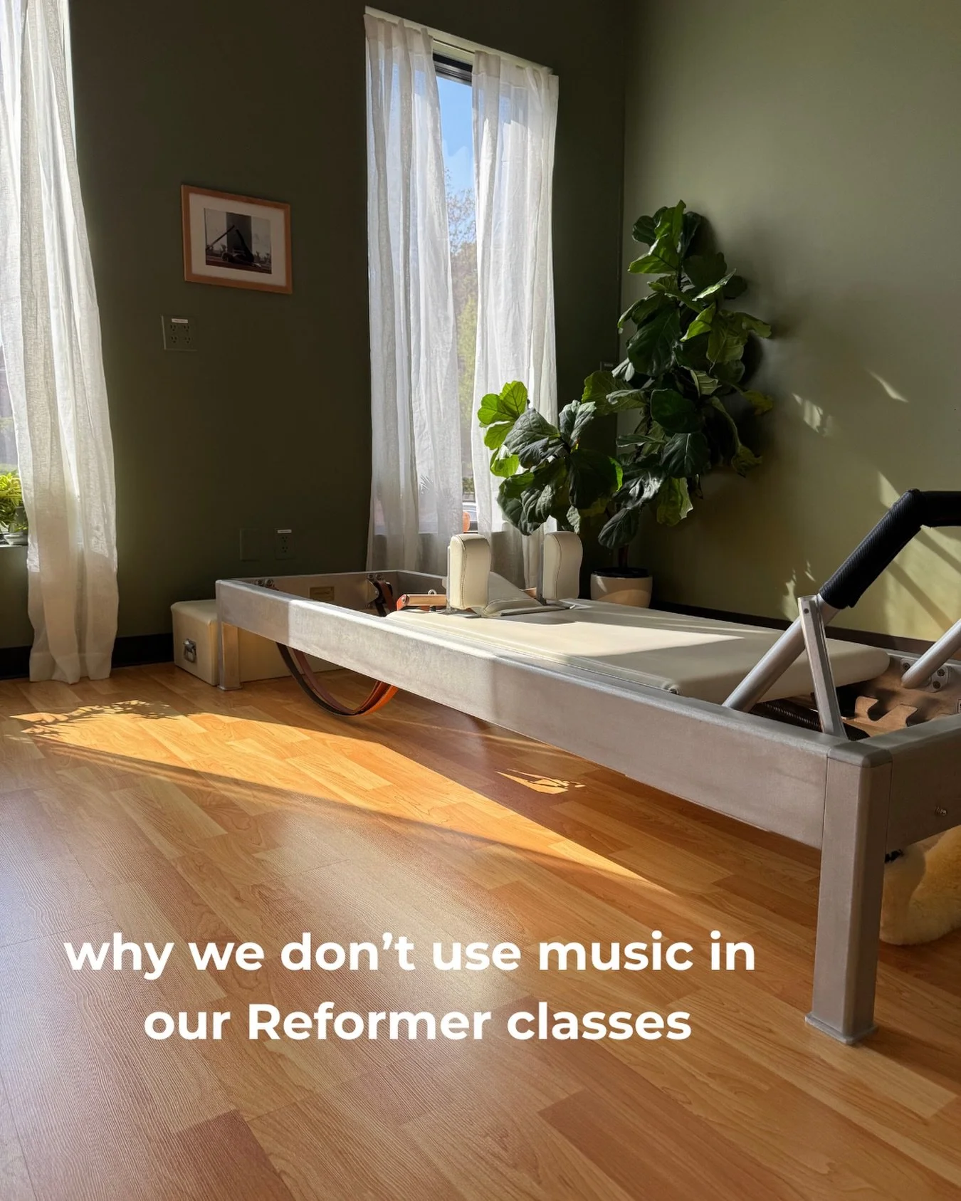 We love a good playlist as much as anyone, but&hellip;

When you&rsquo;re taking a reformer class at Aligned, there&rsquo;s so much more we want you to focus on: 

-equipment setup instructions

-the details of each exercise so you really get the mos