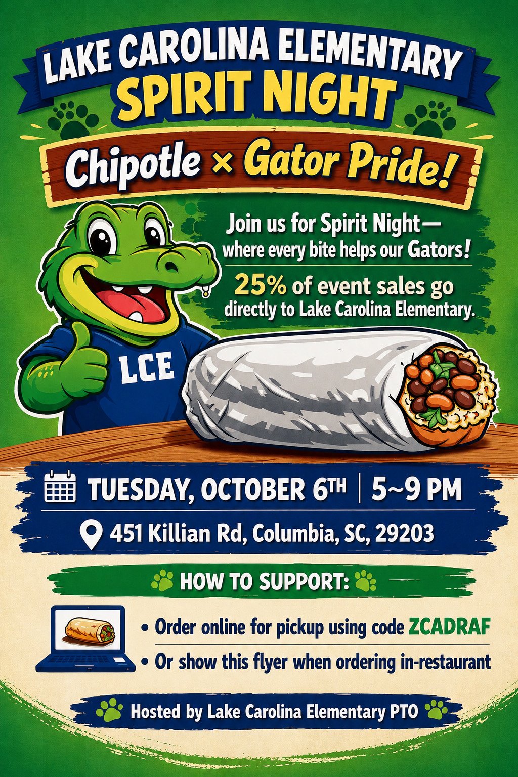 Chipotle Spirit Night