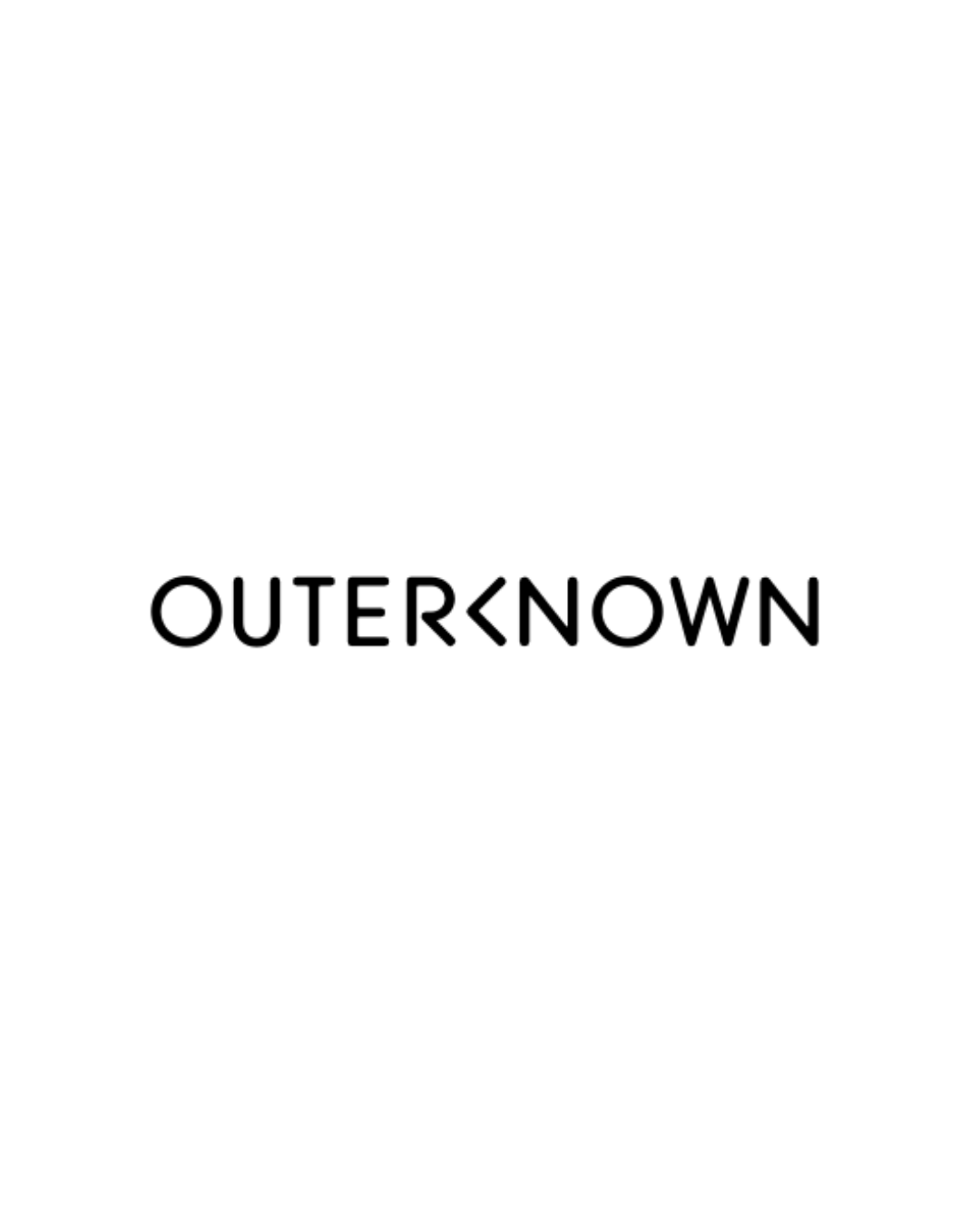 Book cover with title 'Outerknown' and a minimalist design featuring a black background and white text.