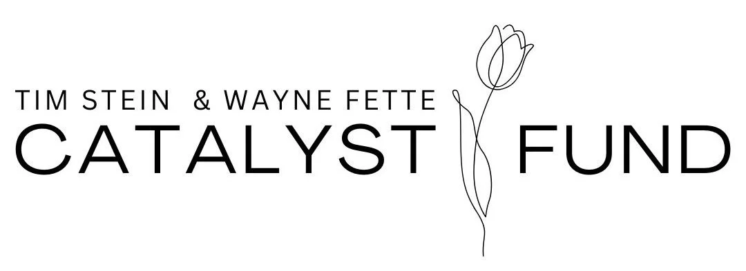 Logo for Tim Stein & Wayne Fette Catalyst Fund featuring a simple line drawing of a flower.
