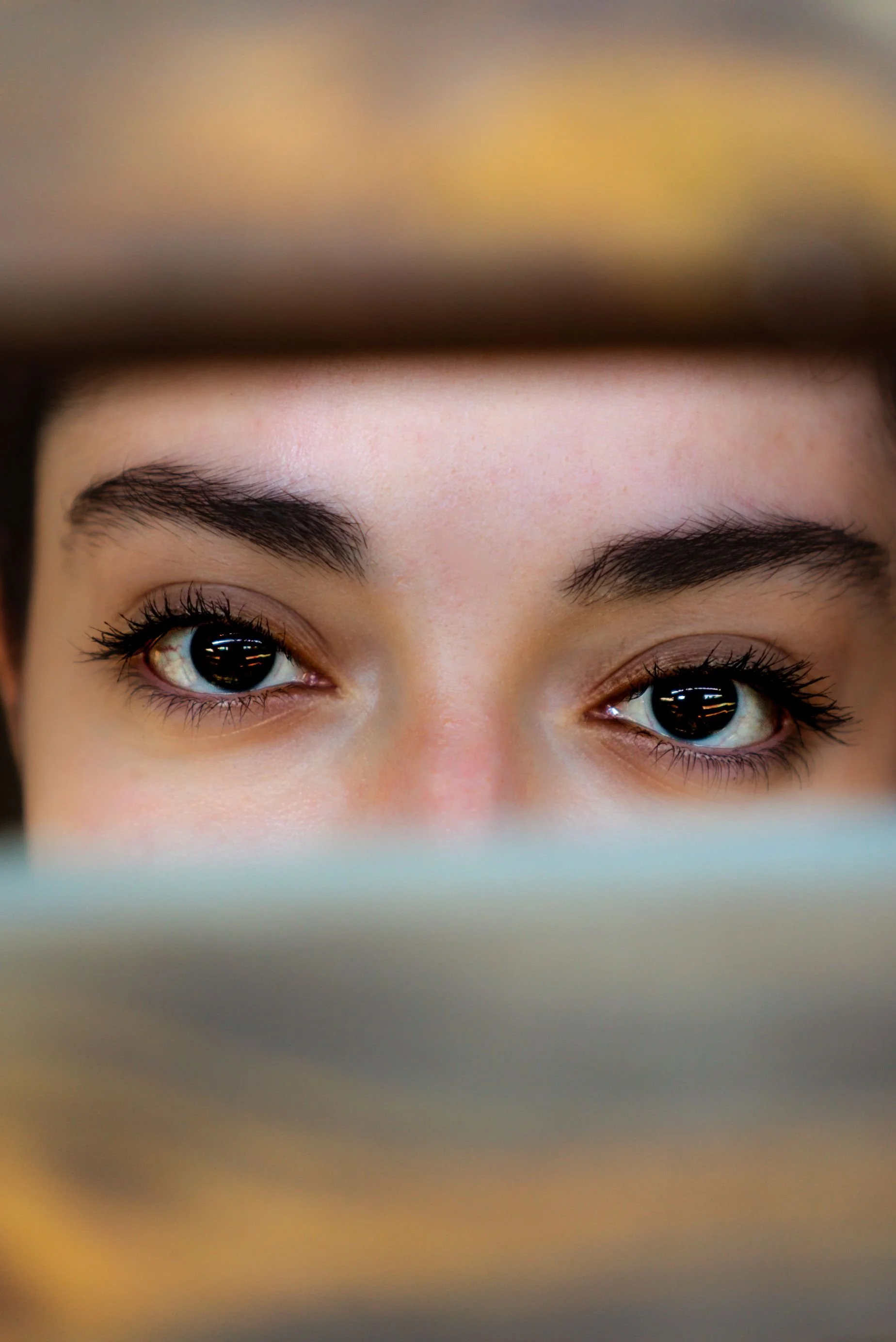 Close-up of a woman's eyes, representing the eye movements used in EMDR therapy