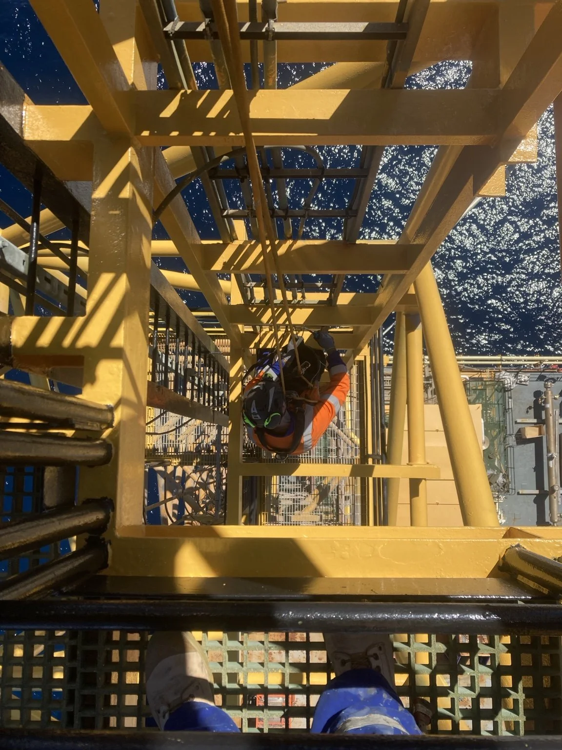 Coastal Group rope-access specialist working within industrial infrastructure