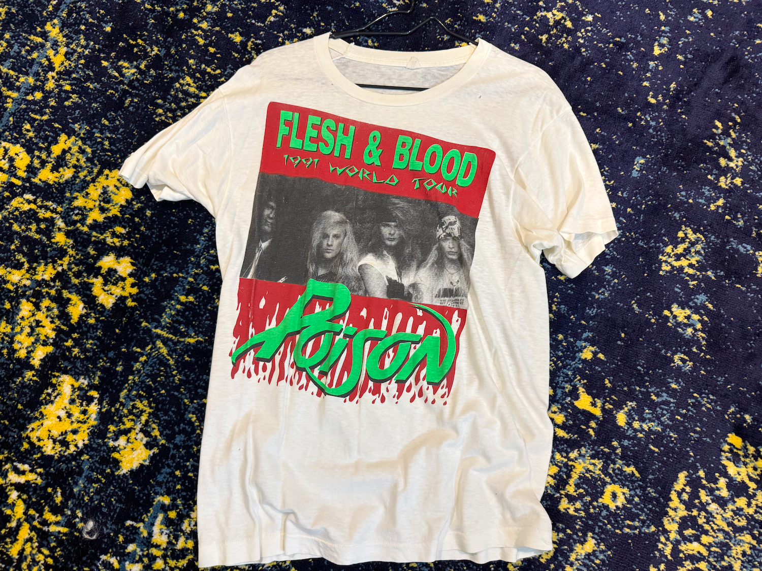 Poison "1991 Flesh & Blood World Tour" T-Shirt (Size L)