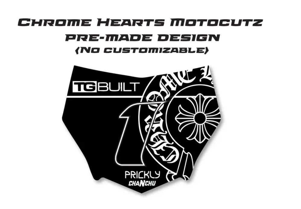 plate decal (fits motocutz style plates) chrome hearts