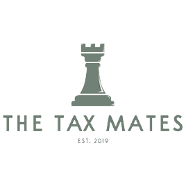 Logo featuring a chess rook with the text 'The Tax Mates' and 'Est. 2018' below.