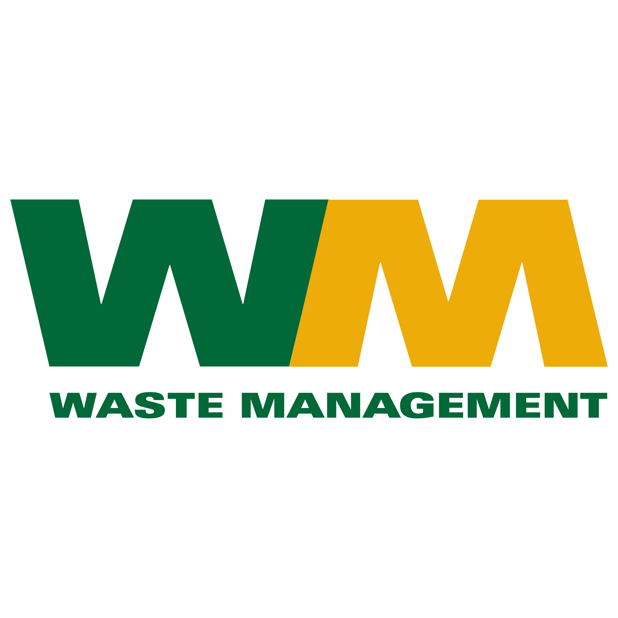 Logo with the letters W, V, and W in green and yellow colors, and the words 'Waste Management' in green underneath.