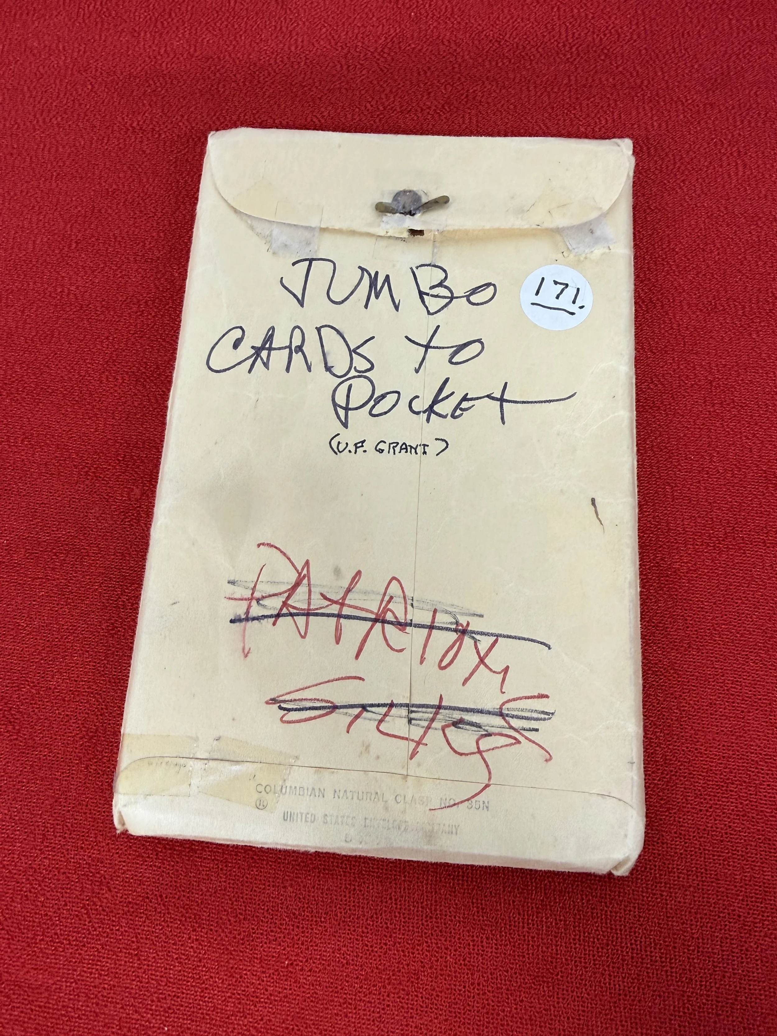 Jumbo Card to Pocket