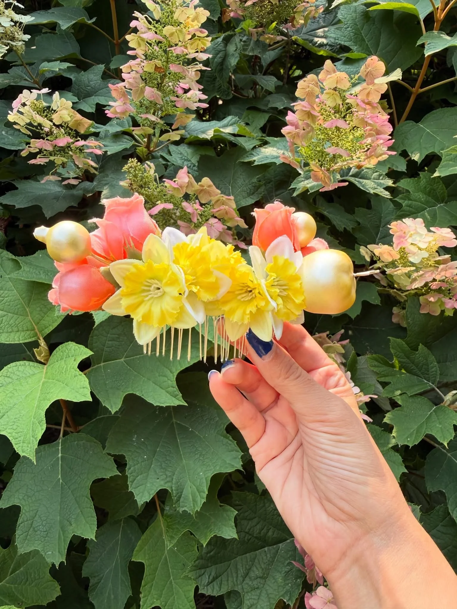 Golden Apple Flower Tiara
