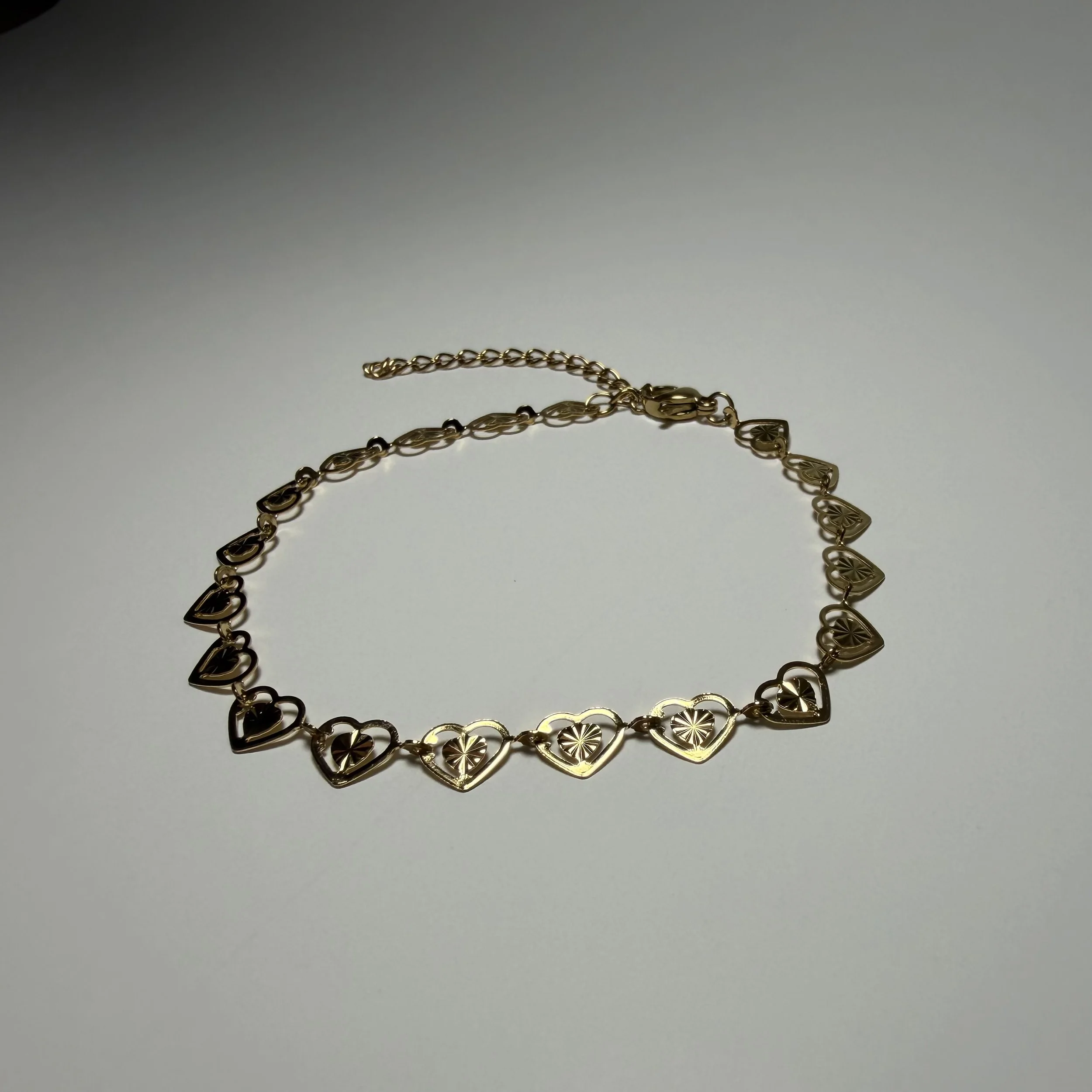 Heart Roulette Golden bracelet