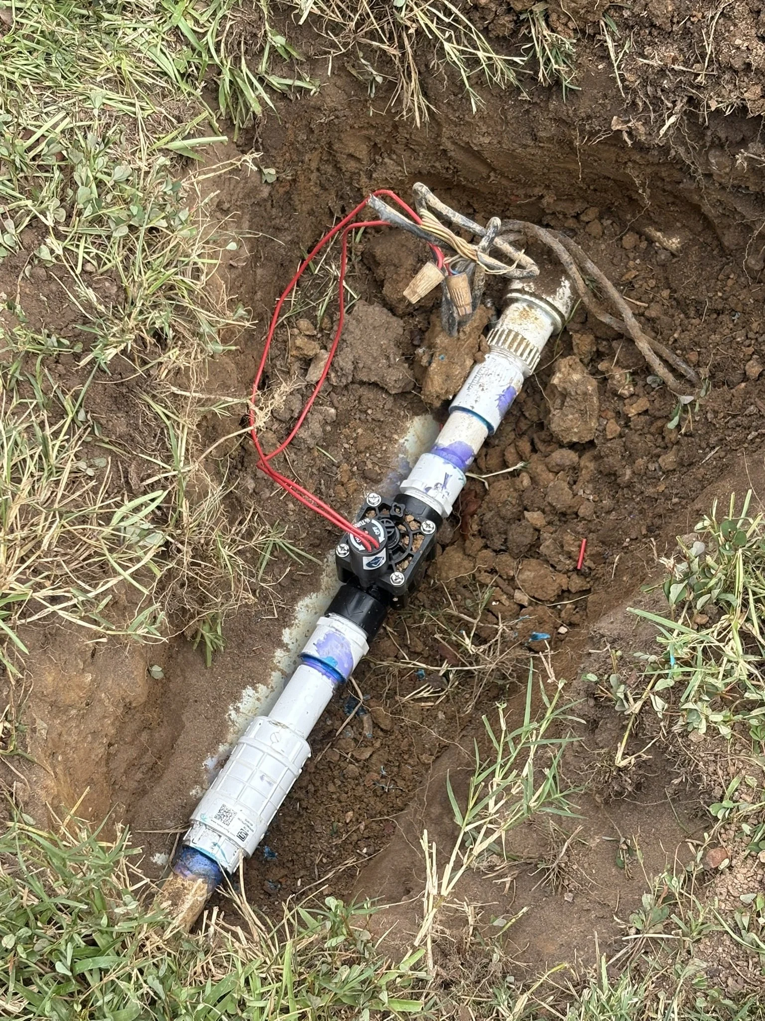 Irrigation valve replacement and wiring repaired.