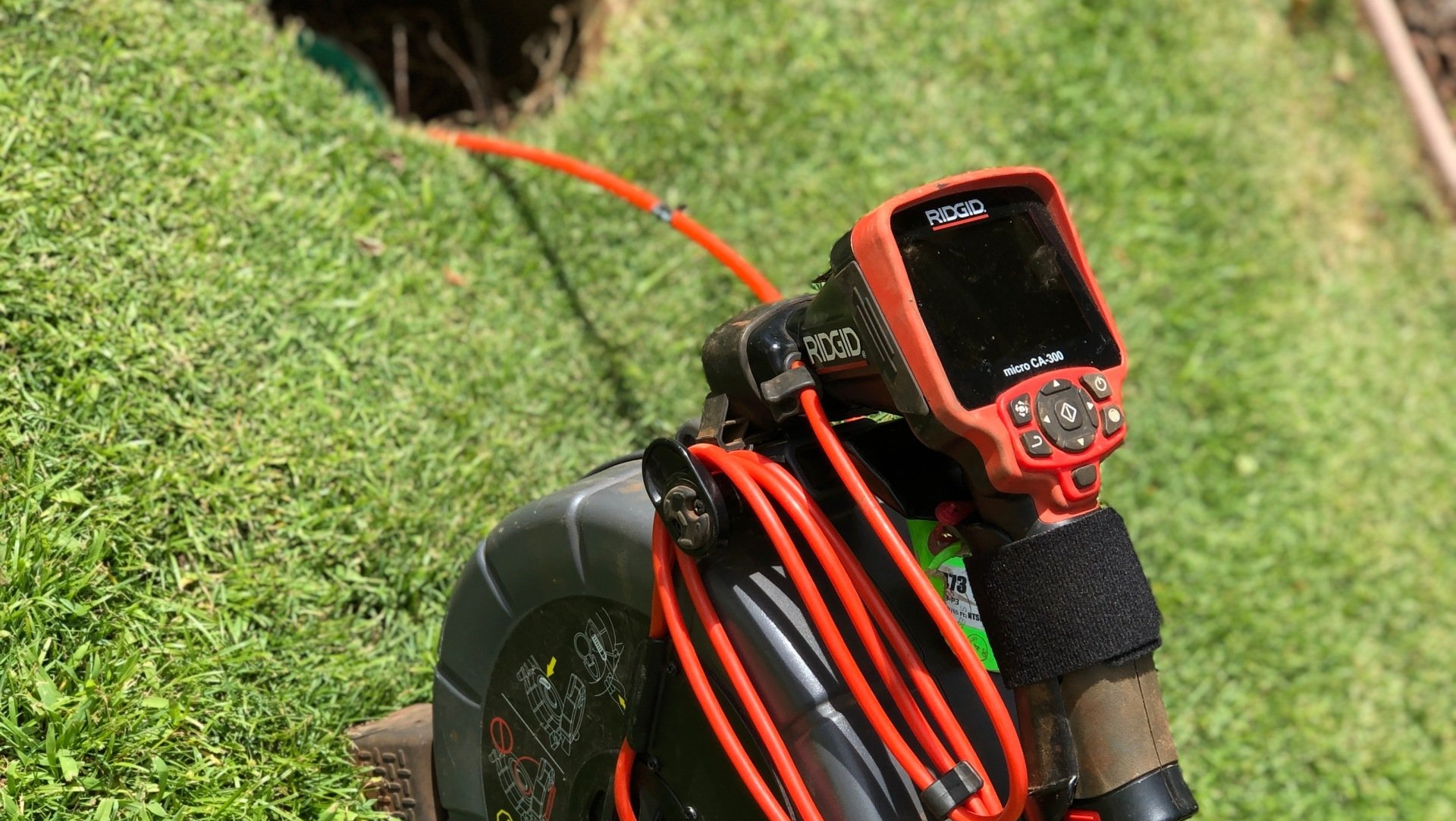 Camera inspection equipment in use