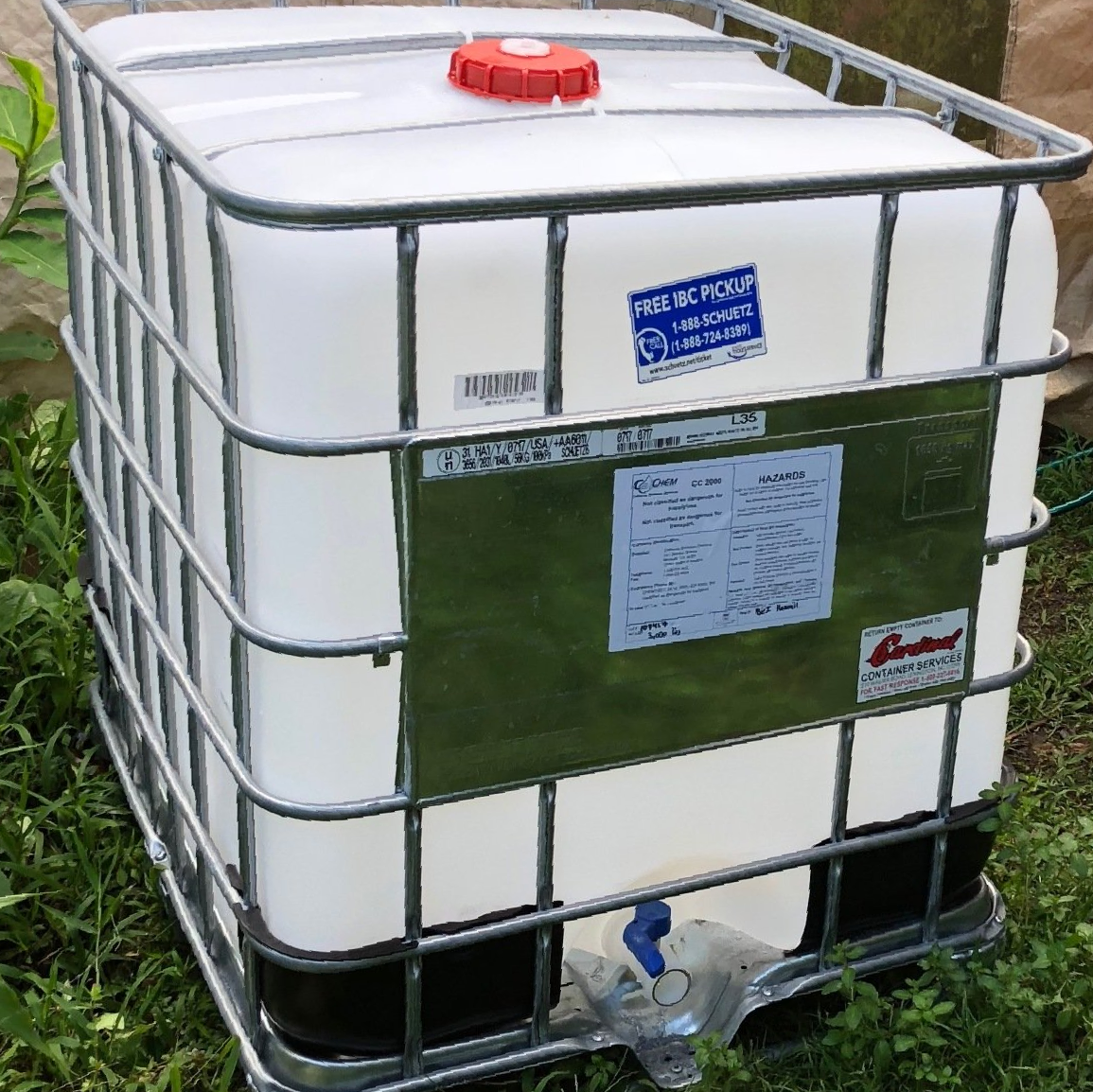Greywater holding tank.