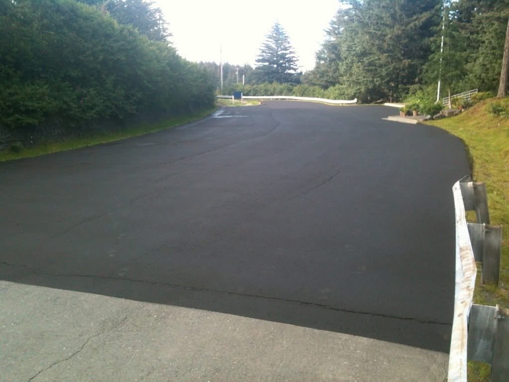 A freshl seal coat job Kodiak AK.
