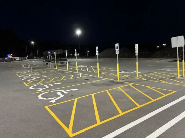 Walmart Kodiak restripe of parking lot.