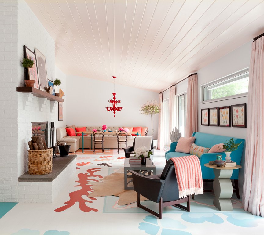 
Matisse inspired painted floor