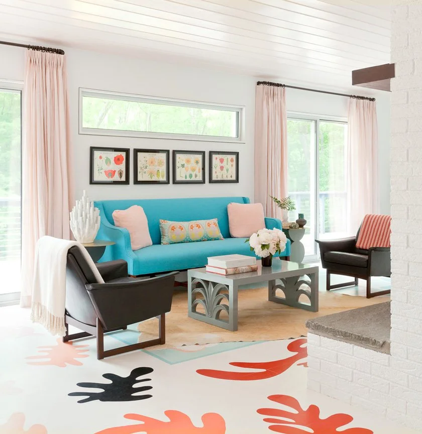 Matisse inspired painted floor