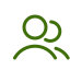 Simple line drawing of a person with a plant or leaf object nearby