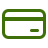 Green icon of a wallet or purse.