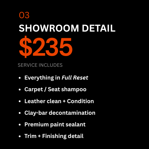 Showroom Detail Service