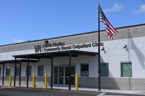 Check-in and reception at the VA North Pinellas Community-Based Outpatient Clinic.