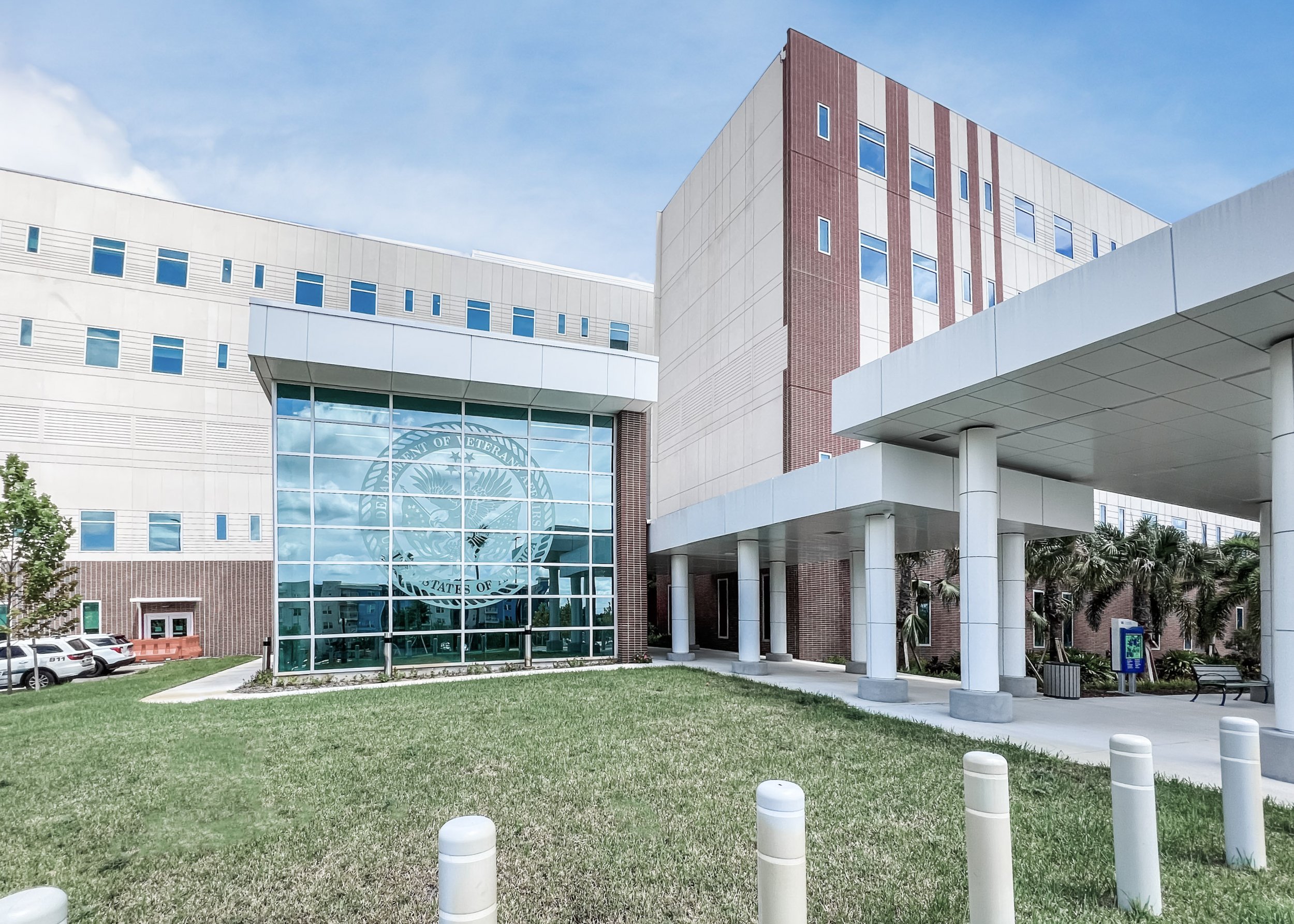 Reception and information station at the VA Tampa Bed Tower.