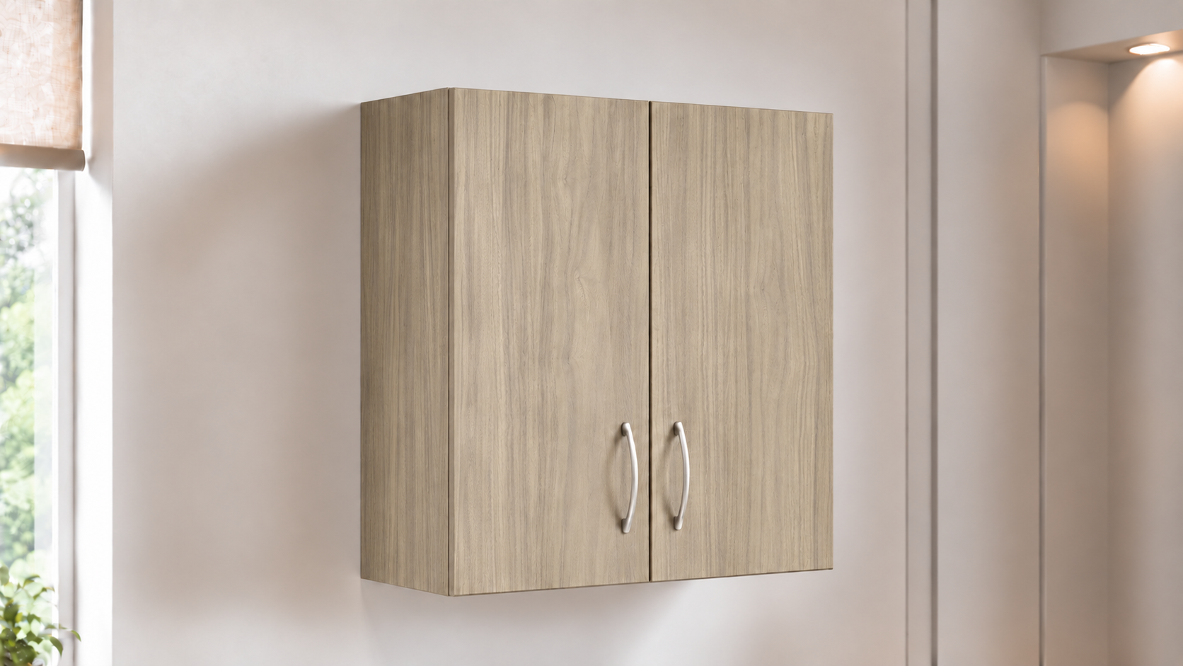 Portofino casework with a coordinated waste receptacle.