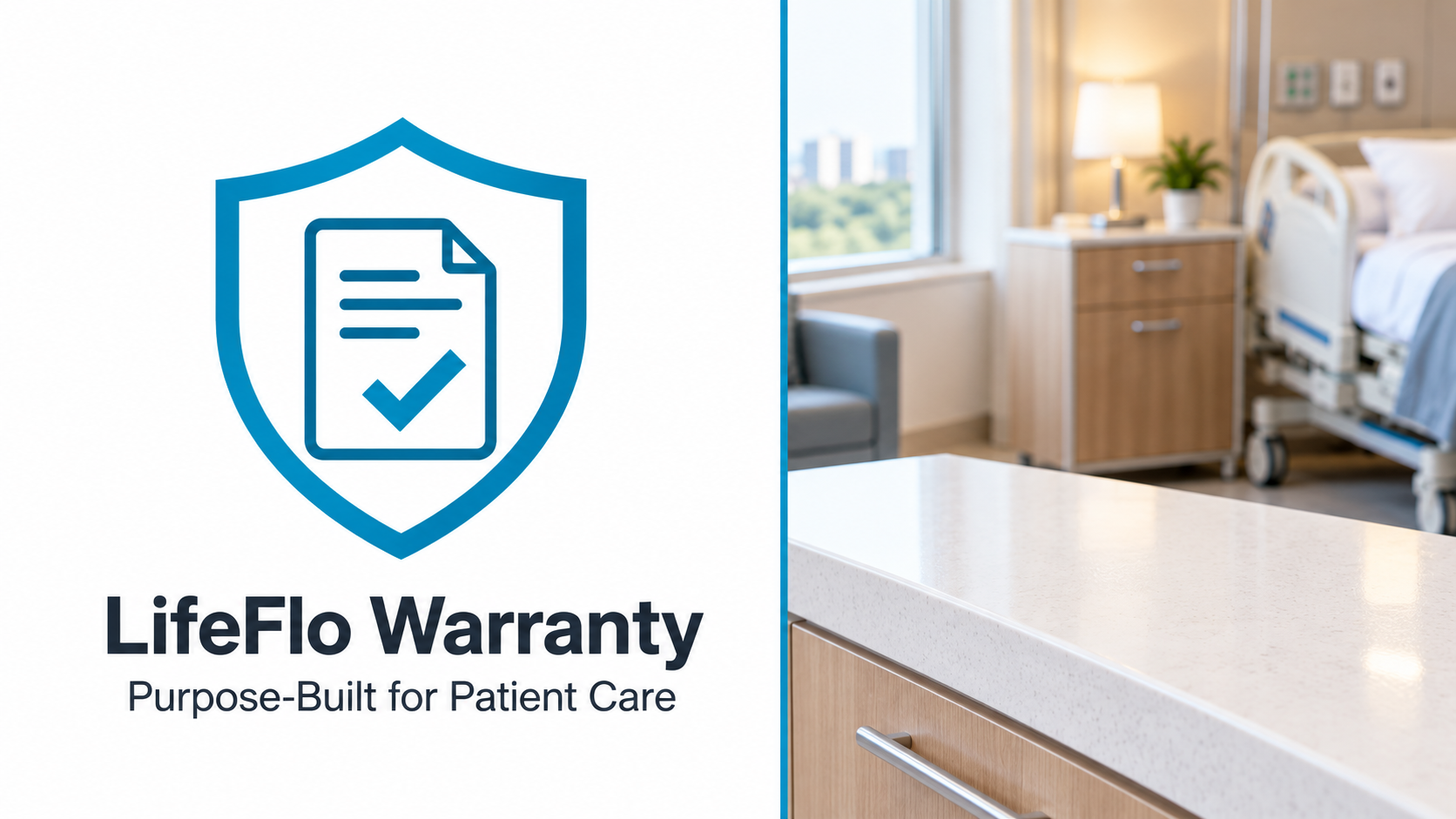 LifeFlo casework detail in a healthcare installation.