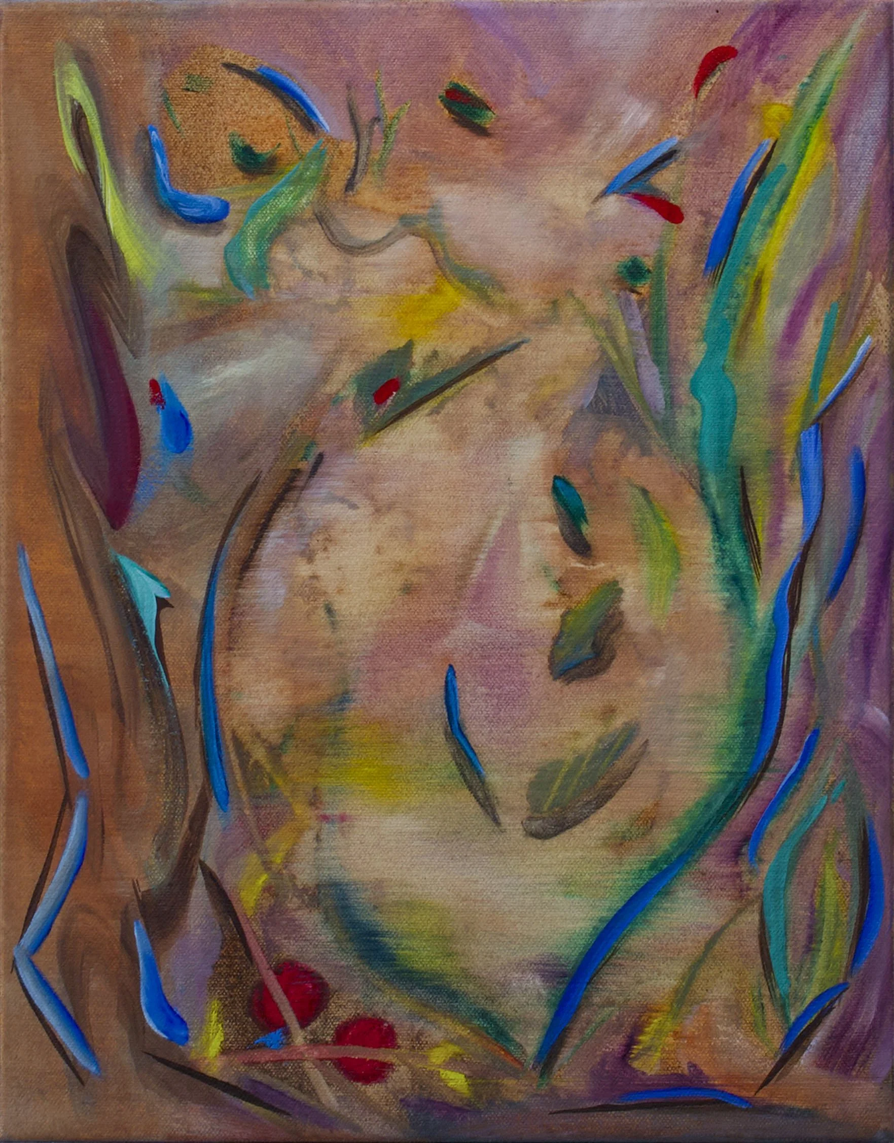 Aquarium, 14" x 11", oil on canvas