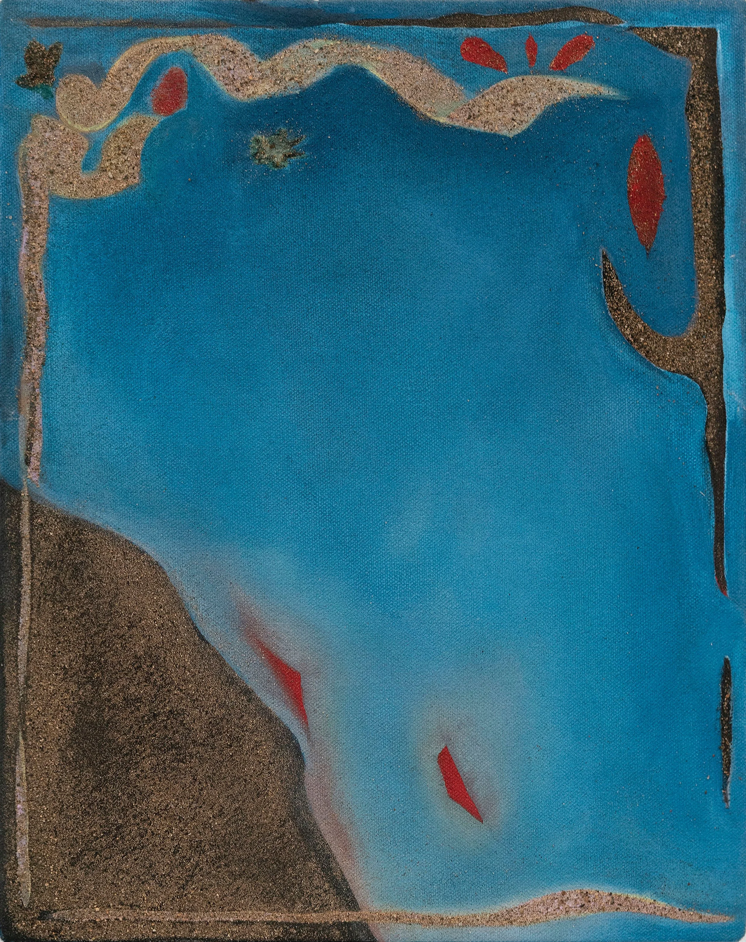 Sand and Sky, 10"x8", oil and sand on canvas
