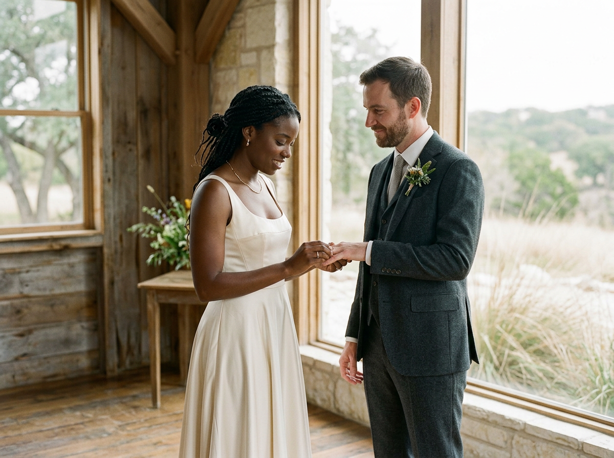 Newly married couple in Texas