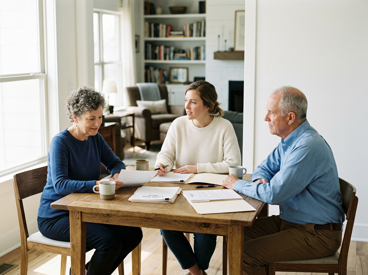 Texas family discussing estate planning