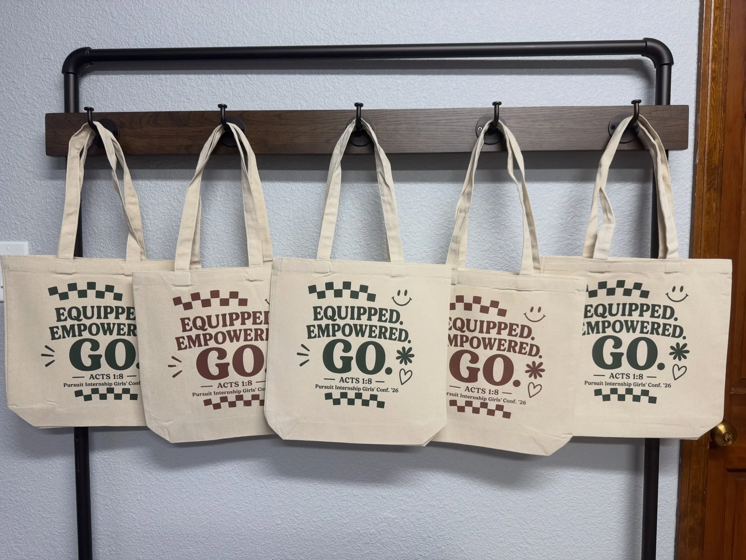 Custom printed conference tote bags