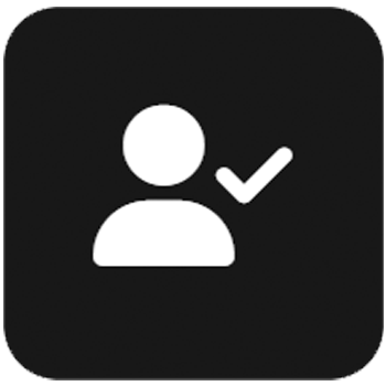 User profile icon with checkmark