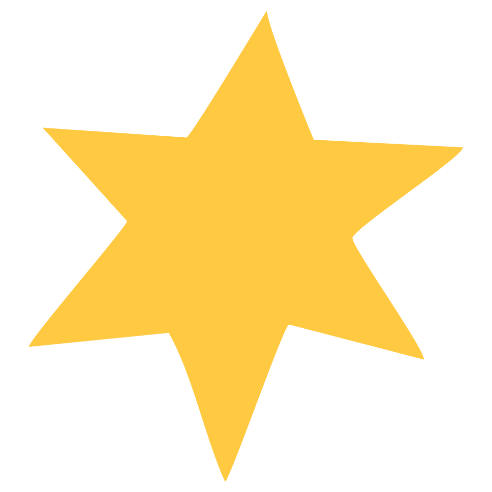 A gold, eight-pointed star against a black background.