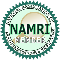 NARMI member badge badge with green and white design and official seal.