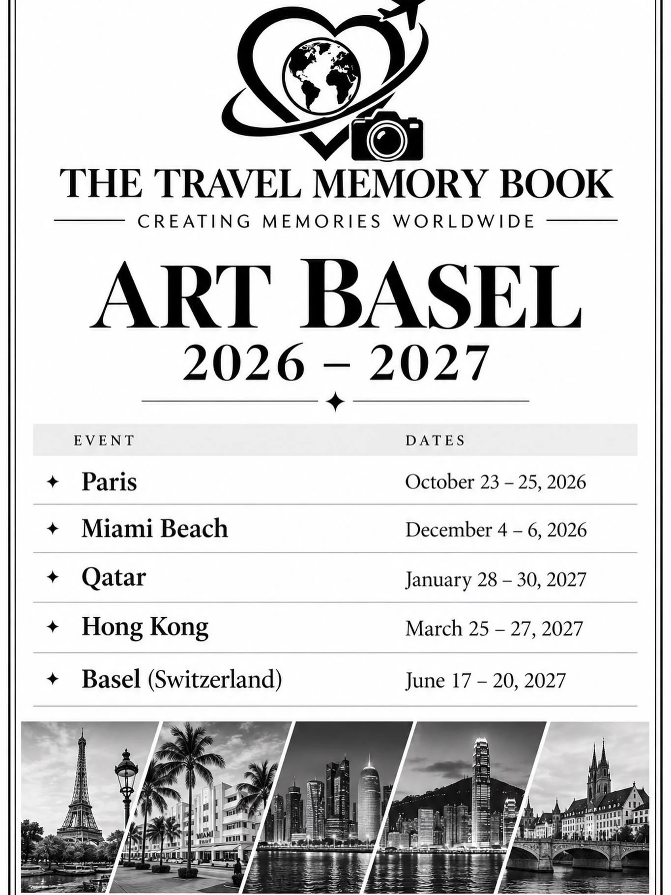 2026-2027 Art Basel
Custom Travel Itineraries. 📲Contact Button