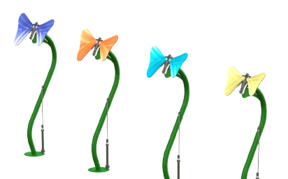 Turquoise/ Yellow Musical Butterfly