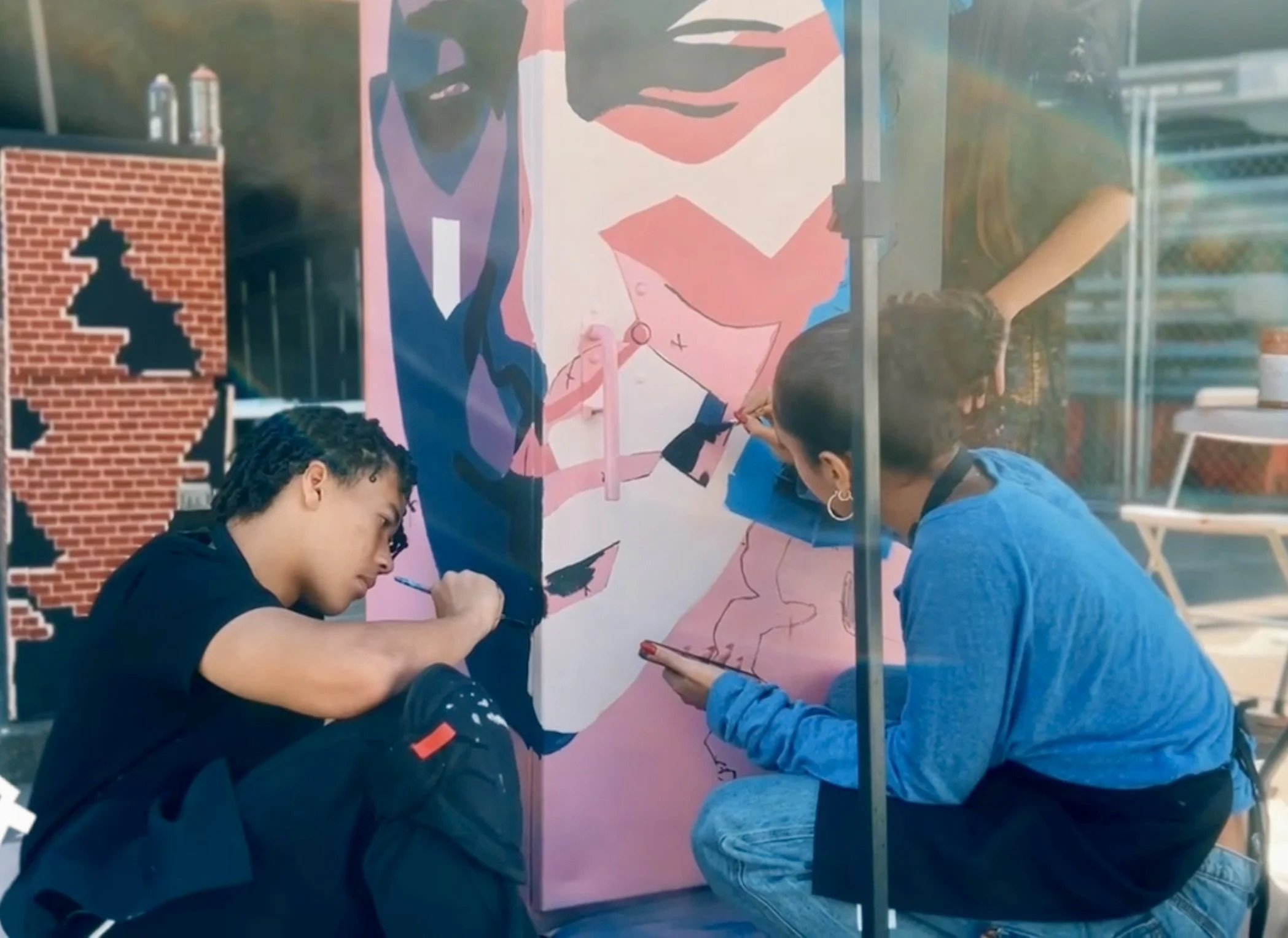 Balancing act: community paint day