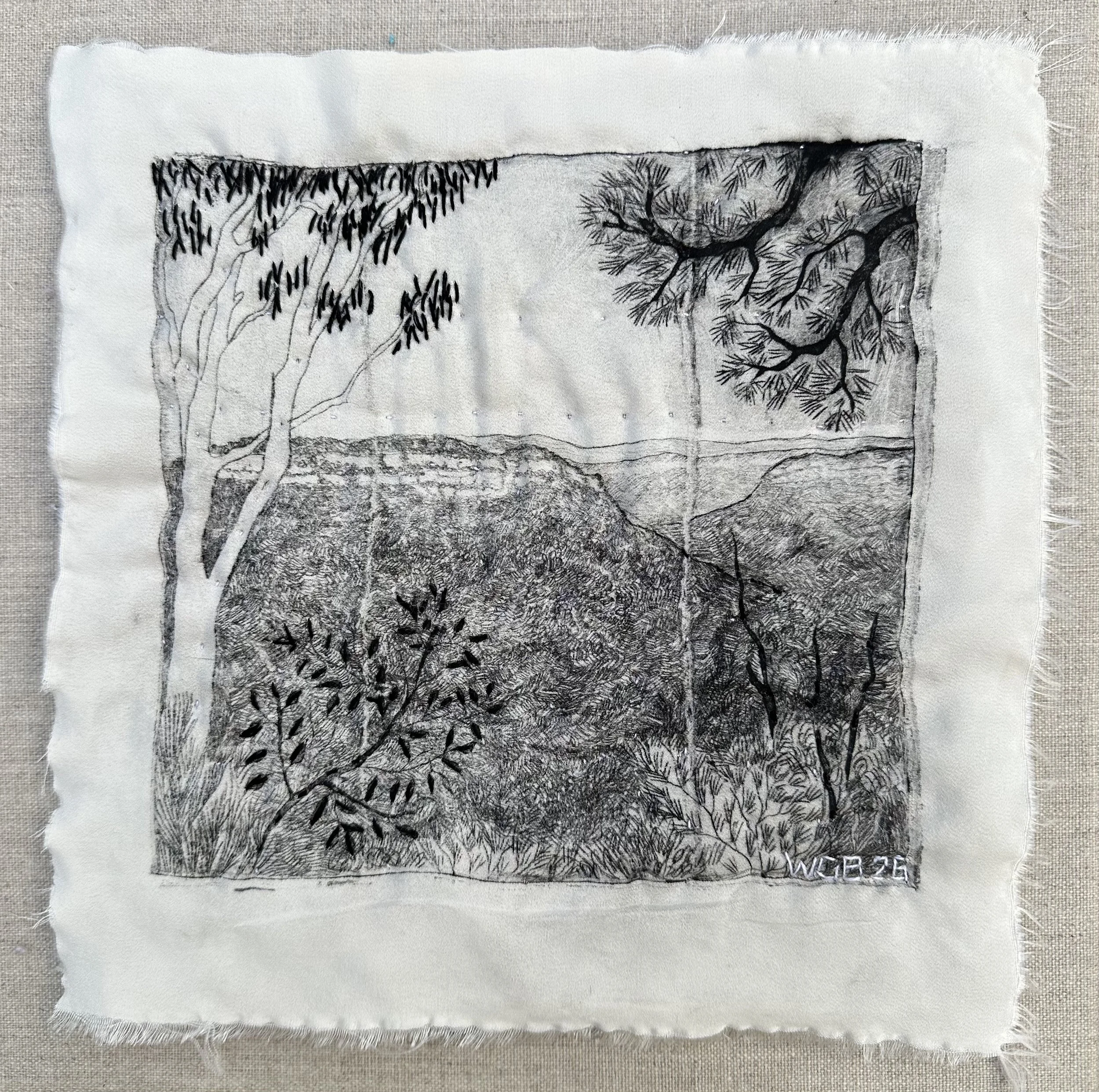 Sublime Point I, 2026 Tetrapak Print on Silk on Canvas 30. 5 x 30.5 