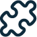 Abstract icon featuring four interconnected puzzle pieces forming a square.
